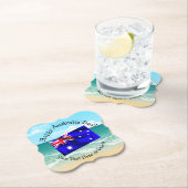 Bearbeiten von Text, der auf den Flaggenstrand von Untersetzer (Vor Ort)