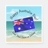 Bearbeiten von Text glücklich Australien Tag Flag  Serviette (Vorderseite)