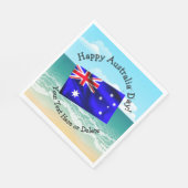 Bearbeiten von Text glücklich Australien Tag Flag  Serviette (Ecke)