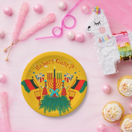 Bearbeiten von Text im Kwanzaa-Party 7" Pappteller (Party)