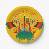 Bearbeiten von Text im Kwanzaa-Party 7" Pappteller (Vorderseite)