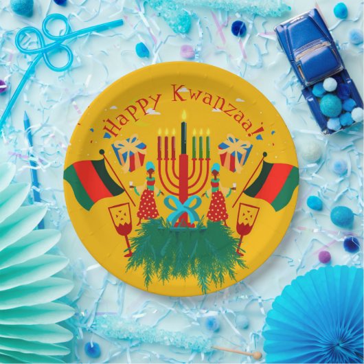 Bearbeiten von Text im Kwanzaa-Party 9" Pappteller (Party)