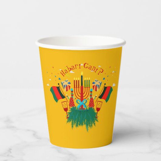 Bearbeiten von Text im Kwanzaa-Party Pappbecher (Rückseite)