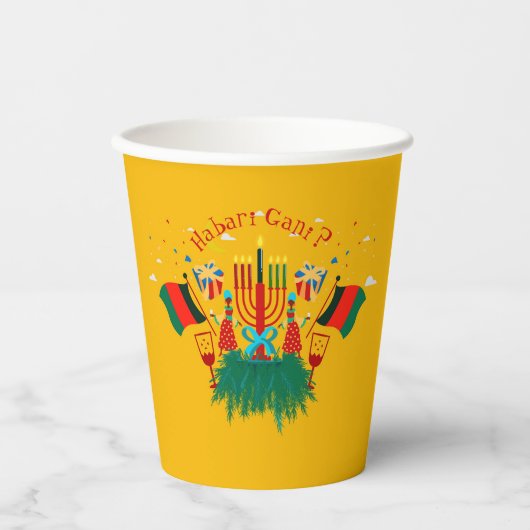 Bearbeiten von Text im Kwanzaa-Party Pappbecher (Vorderseite)
