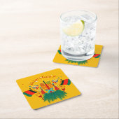 Bearbeiten von Text im Kwanzaa-Party Rechteckiger Pappuntersetzer (Vor Ort)