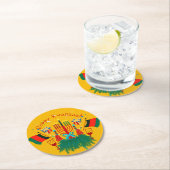 Bearbeiten von Text im Kwanzaa-Party Runder Pappuntersetzer (Vor Ort)