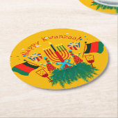 Bearbeiten von Text im Kwanzaa-Party Runder Pappuntersetzer (Angewinkelt)