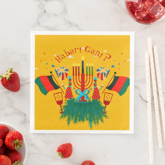 Bearbeiten von Text im Kwanzaa-Party Serviette (Beispiel)