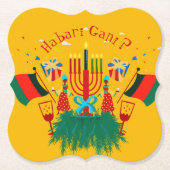 Bearbeiten von Text im Kwanzaa-Party Untersetzer (Vorderseite)