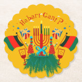 Bearbeiten von Text im Kwanzaa-Party Untersetzer (Vorderseite)