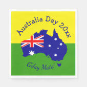 Bearbeiten von Text Jahr Australien Tag Serviette (Vorderseite)
