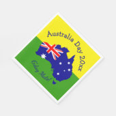Bearbeiten von Text Jahr Australien Tag Serviette (Ecke)