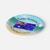 Bearbeiten von Text Matching Australia Day Flag Be Pappteller (Schrägansicht)