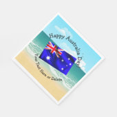 Bearbeiten von Text Matching Australia Day Flag Be Serviette (Ecke)