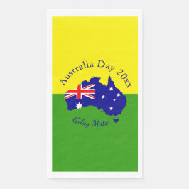 Bearbeiten von Text Matching Australia Day Paper H Serviette