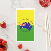 Bearbeiten von Text Matching Australia Day Paper H Serviette (Beispiel)