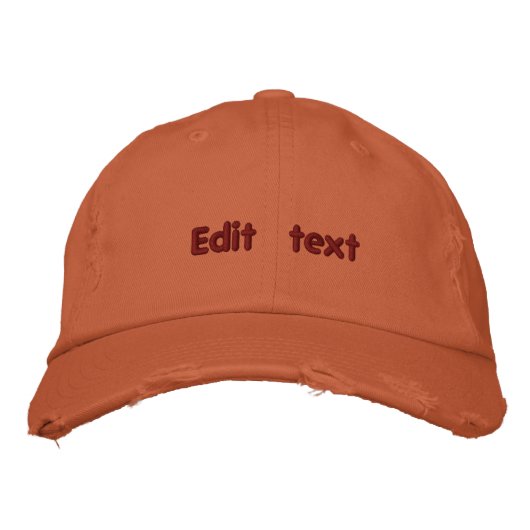 Bearbeiten von Text-Threads, die chino-twill-Hat Bestickte Baseballkappe (Vorderseite)
