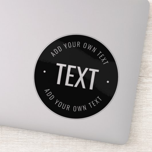 Bearbeiten von Text und Farben transparent Aufkleber (Detail)