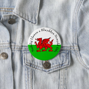 Bearbeiten von Text Welsh Flag Red Dragon Weihnach Button