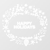 Bearbeiten von Text Winter Frame-Fenstern Fensteraufkleber (Blatt)