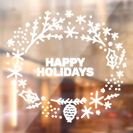 Bearbeiten von Text Winter Frame-Fenstern Fensteraufkleber