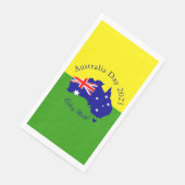 Bearbeiten von Text zum Australientag Serviette (Ecke)