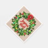 Bearbeiten von Textserviette für Tischjoyeux noël  Serviette (Ecke)