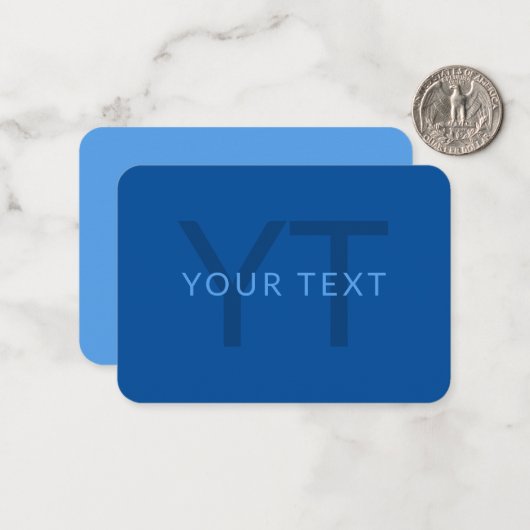 Bearbeiten von Textvorlage für Mit Monogramm Namen Mitteilungskarte (Vorderseite/Rückseite Beispiel)