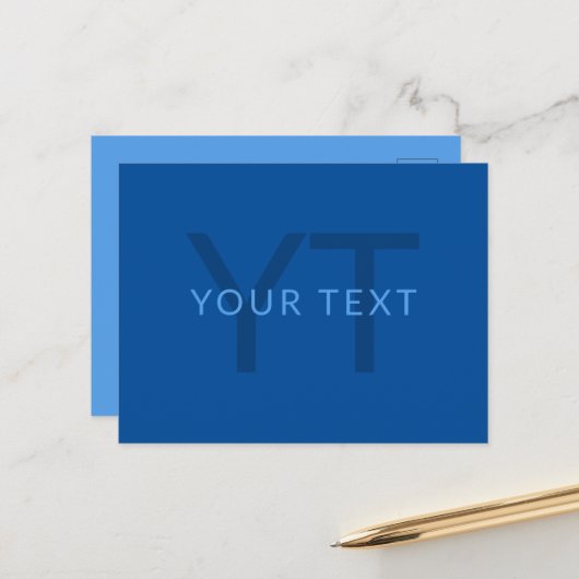 Bearbeiten von Textvorlage für Mit Monogramm Namen Postkarte (Vorderseite/Rückseite Beispiel)