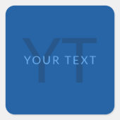 Bearbeiten von Textvorlage für Mit Monogramm Namen Quadratischer Aufkleber (Vorderseite)