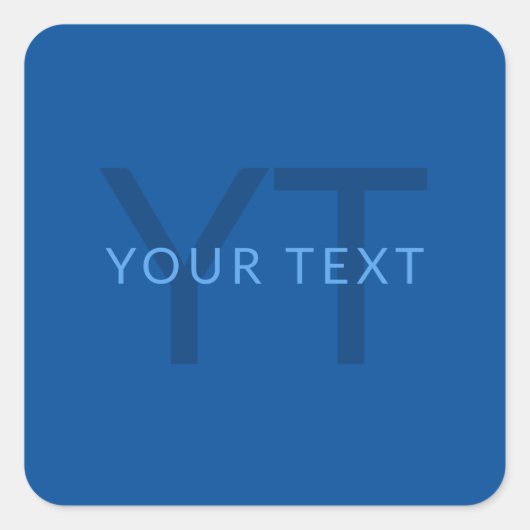 Bearbeiten von Textvorlage für Mit Monogramm Namen Quadratischer Aufkleber (Vorderseite)