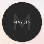 Bearbeiten von Textvorlage für Mit Monogramm Namen Runder Aufkleber