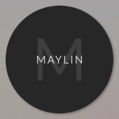 Bearbeiten von Textvorlage für Mit Monogramm Namen Runder Aufkleber