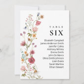 Bearbeiten von Tischnummer-Chart-Karte Einladung (Vorderseite)