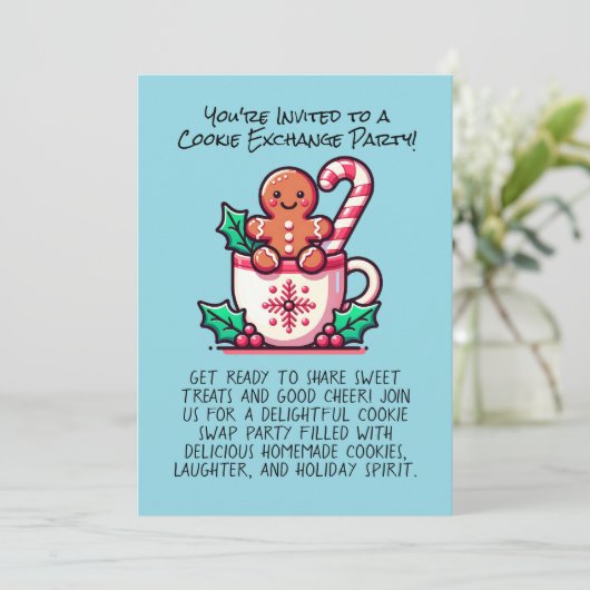 Bearbeiten von Weihnachts-Cookie Exchange-Party be Einladung (Stehend Vorderseite)