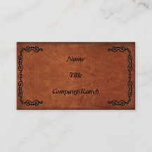 Bearbeitete lederne Blick-Visitenkarte 2