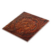 Bearbeitete lederne Fliese (Seite)