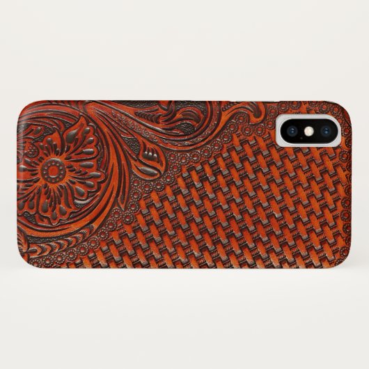 Bearbeiteter lederner Kasten Case-Mate iPhone Hülle (Rückseite (Horizontal))