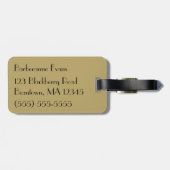 Bearbeitetes Gold Gepäckanhänger (Rückseite horizontal)