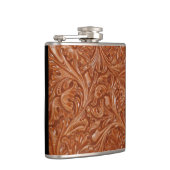 bearbeitetes Leder des Cowboy-Western-Landes Flachmann (Rechts)