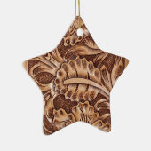 bearbeitetes Leder des Cowboy-Western-Landes Keramikornament (Rechts)