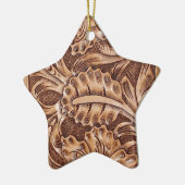 bearbeitetes Leder des Cowboy-Western-Landes Keramikornament (Links)