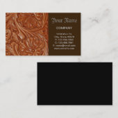 bearbeitetes Leder des Südwestmuster-Westerns Land Visitenkarte (Vorne/Hinten)