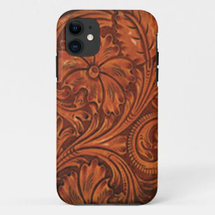 bearbeitetes ledernes Art Blumeniphone Case-Mate iPhone Hülle