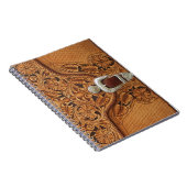 Bearbeitetes ledernes Muster Notizbuch Notizblock (Rechte Seite)