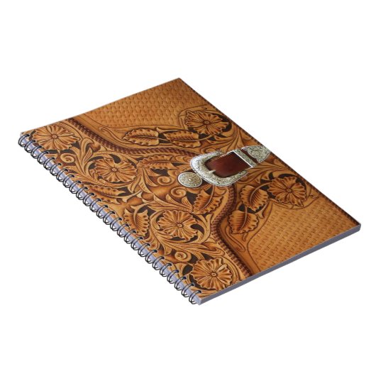 Bearbeitetes ledernes Muster Notizbuch Notizblock (Rechte Seite)