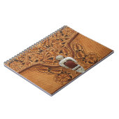 Bearbeitetes ledernes Muster Notizbuch Notizblock (Linke Seite)