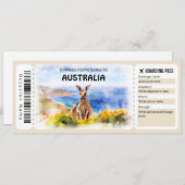 Bearbeitung Australiens Boarding Pass Flugzeug Tic Einladung (Vorne/Hinten)