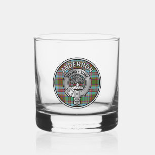 [BEARBEITUNG] Clan Anderson Wappen & Tartan Whiskyglas