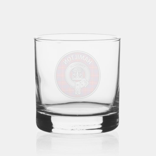 [BEARBEITUNG] Clan Hamilton Wappen & Tartan Whiskyglas (Rückseite)